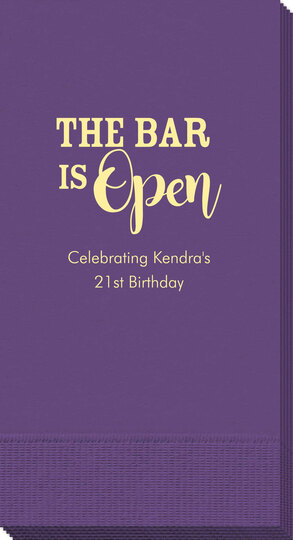 The Bar Is Open Guest Towels